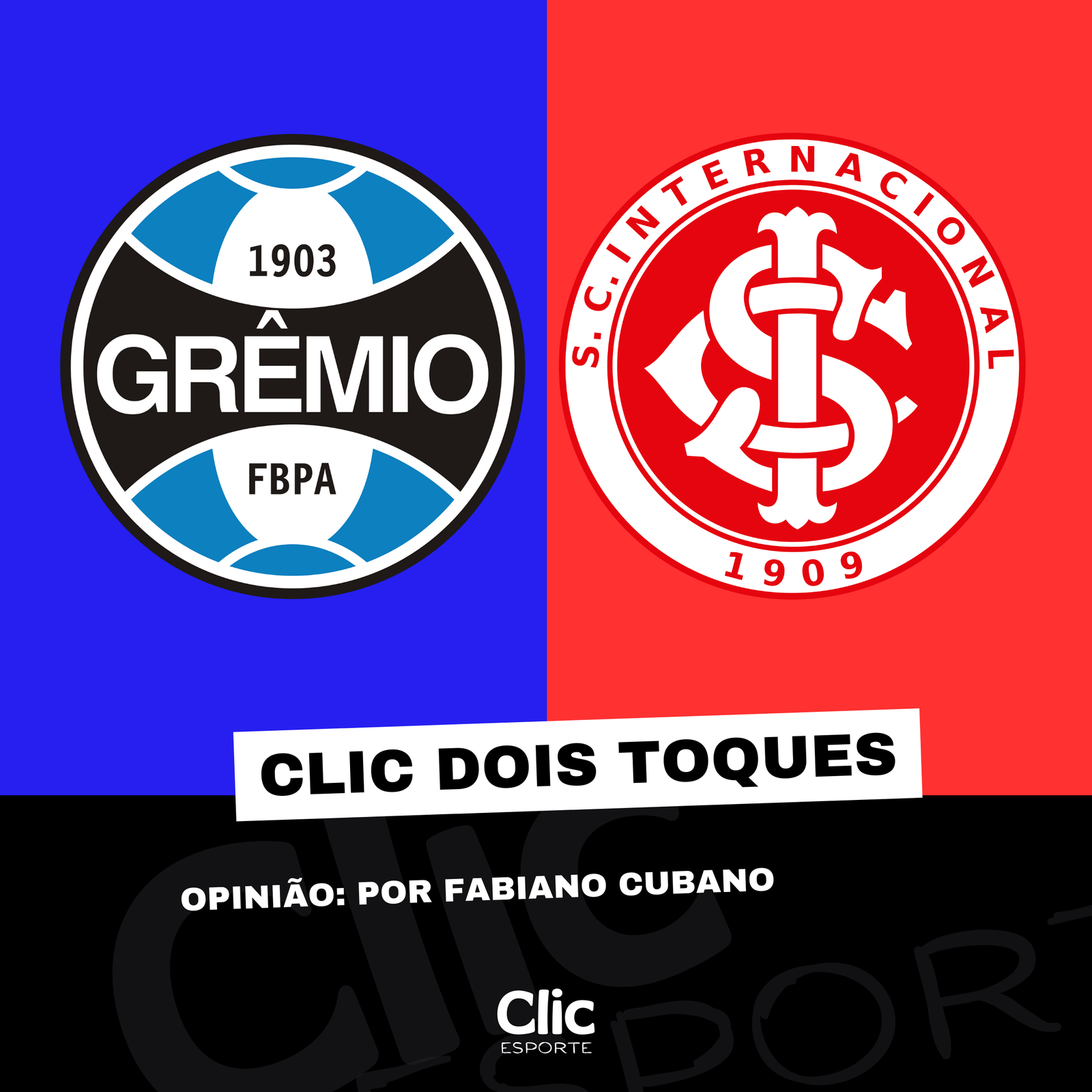 CLIC DOIS TOQUES: Por Fabiano Cubano